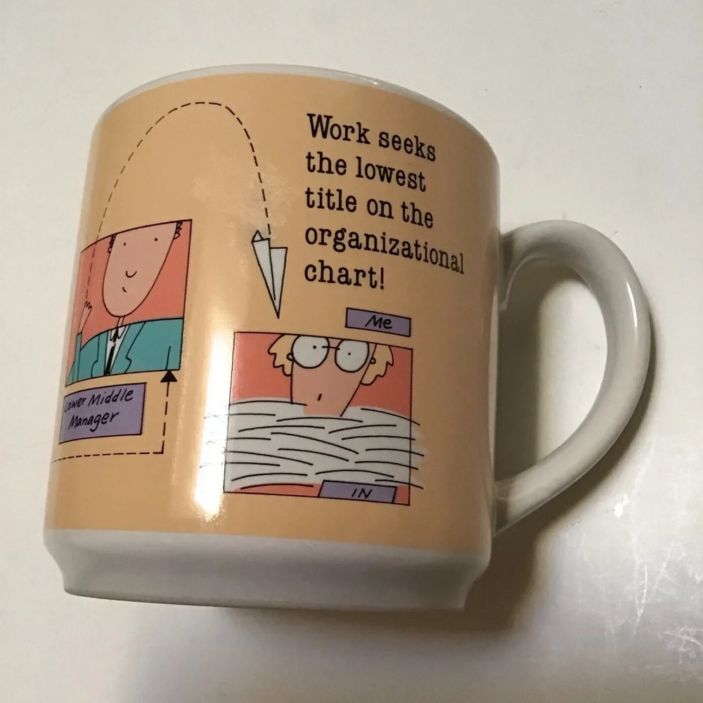 Vintage Carlton Cards Funny Office Workplace‎ Mug